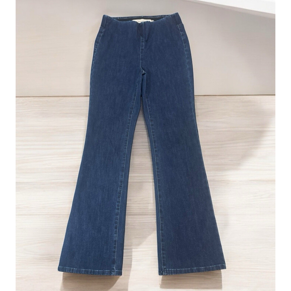 Soft Surroundings Ultimate Denim Pull-On Bootcut Jeans Womens XS Elastic Waist